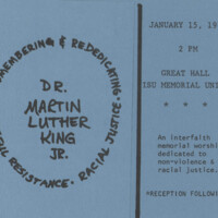 Martin Luther King, Jr., Memorial Worship and Reception