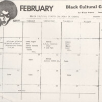 Black Cultural Center Calendar of Events, February 