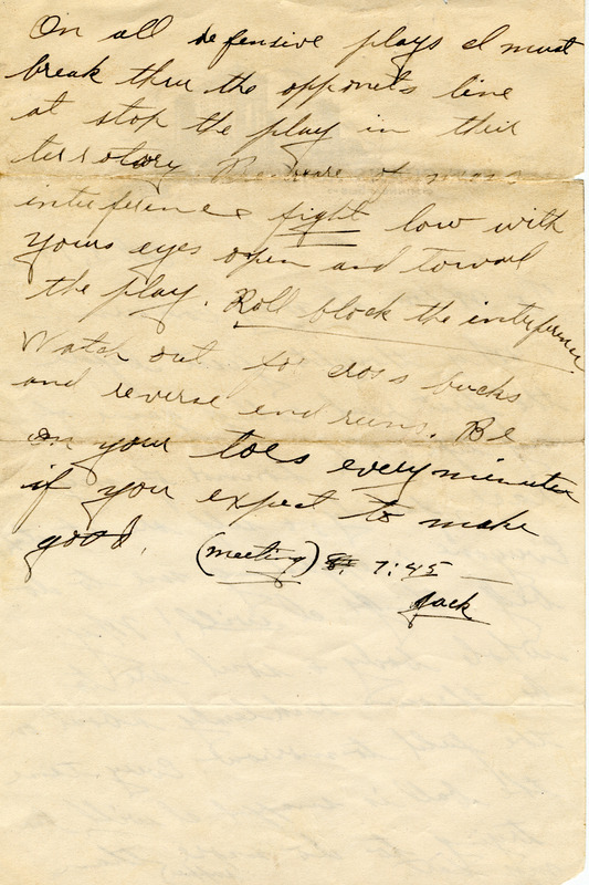 Jack Trice “Last Letter,” page two