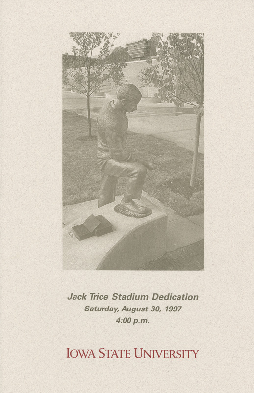 Jack Trice Stadium Dedication Program, cover